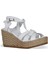 Beyaz Deri Kadın Dolgu Topuklu Sandalet 14WS72402 14WS72402 2
