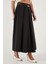 Modest Kemerli Comfort Fit Yüksek Bel Pileli Kloş Uzun Tesettür Etek Bayan Etek 6833360 5