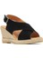 Siyah Süet Kadın Dolgu Topuklu Sandalet 14WS7208 14WS7208 2