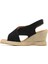 Siyah Süet Kadın Dolgu Topuklu Sandalet 14WS7208 14WS7208 3