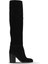 Siyah Süet Kadın Topuklu Çizme 30WC18722 30WC18722 1