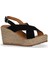 Siyah Süet Kadın Dolgu Topuklu Sandalet 14WS72503 14WS72503 2
