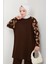 Leopar Simli Kol Desenli Pantolonlu Tunik Takım 5