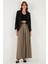 Pileli Wide Leg Yüksek Bel Geniş Paça Kemerli Palazzo Pantolon Bayan Pantolon 68351070 1