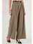 Pileli Wide Leg Yüksek Bel Geniş Paça Kemerli Palazzo Pantolon Bayan Pantolon 68351070 4