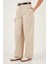 Pamuklu Relaxed Fit Geniş Paça Dikiş Detaylı Kemerli Pantolon Bayan Pantolon 68351208 1