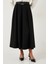 Modest Kemerli Comfort Fit Yüksek Bel Pileli Kloş Uzun Tesettür Etek Bayan Etek 6833360 3