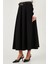 Modest Kemerli Comfort Fit Yüksek Bel Pileli Kloş Uzun Tesettür Etek Bayan Etek 6833360 4