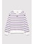 Pamuklu Loose Fit Çizgili Logolu Sweat Kız Çocuk Sweat 7S10038 1