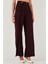 Düğmeli Pile Detaylı Wide Leg Yüksek Bel Geniş Paça Pantolon Bayan Pantolon 68351133 4