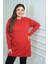 Kadın Büyük Beden Soğuk Iplik Triko Tunik Bluz 1