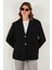 Regular Fit Ceket Yaka Düğmeli Blazer Ceket Bayan Ceket 6839562 5