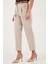 Regular Fit Yüksek Bel Düz Paça Kemerli Pantolon Bayan Pantolon 68350938 4