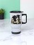 Papatyalar ve Köpek Baskılı Kulplu Çelik Bardak Termos 450 ml 1