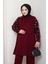 Leopar Simli Kol Desenli Pantolonlu Tunik Takım 5