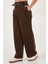 Pamuklu Relaxed Fit Geniş Paça Dikiş Detaylı Kemerli Pantolon Bayan Pantolon 68351208 1