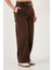Pamuklu Relaxed Fit Geniş Paça Dikiş Detaylı Kemerli Pantolon Bayan Pantolon 68351208 4