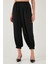 Comfort Fit Yüksek Bel Lastikli Paça Saten Pantolon Bayan Pantolon 68351217 2