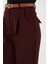 Regular Fit Yüksek Bel Düz Paça Kemerli Pantolon Bayan Pantolon 68350938 5