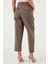 Regular Fit Yüksek Bel Düz Paça Kemerli Pantolon Bayan Pantolon 68350938 7