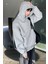Erkek Sweatshirt Kanguru Cepli Içi Polarlı 3 Iplik Kapüşonlu Oversize sweatshirt Kanguru-Sweatshırt 4