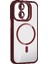 Apple iPhone 11 Remim Lensli Magsafe Standlı Kapak - Bordo 1
