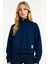 Yarım Fermuarlı Orta Boy Üç Ip Kadın Sweatshirt 1