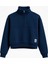 Yarım Fermuarlı Orta Boy Üç Ip Kadın Sweatshirt 2