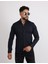 Modern Slim Fit Casual Likralı Pamuklu Armürlü Erkek Gömlek 3