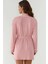 Kadın Ekstra Yumuşak Kuşaklı Örme Sabahlık Pink 3