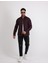 Modern Slim Fit Casual Likralı Pamuklu Armürlü Erkek Gömlek 1