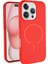 iPhone 11 Magsafe Özellikli Içi Kadife Yumuşak Aqua Silikon Kılıf Red 1