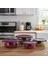 Renkli Kapak Yuvarlak Saklama Kabı 4'lü Set 400X800X1350X2250ML 1