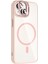 Apple iPhone 13 Remim Lensli Magsafe Standlı Kapak - Pembe 2