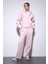 Pembe Fermuarlı Kapüşanlı Kadın Sweatshirt 4