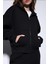Siyah Fermuarlı Kapüşanlı Kadın Sweatshirt 7