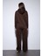 Kahve Kapüşonlu Basic Kadın Sweatshirt 6