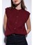 Bordo Dokulu Kadın Triko Yelek 6