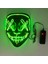 Halloween Cadılar Bayramı Maske Vendetta Neon Açık Yeşil Işıklı Parti Maskesi 1