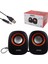 M600 1+1 Yuvarlak Model Mini USB Hoparlör - Speaker (2*3 Watt) 1