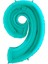 Folyo Rakam 9 Tiffany 40 Inç 102 cm Grabo Turkuaz 3