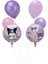 Folyo Balon Kuromi Temalı Mor Çift Yüzlü 45 cm Perti Folyo Balon 1