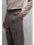 Kahve Relax Fit Ekoseli Erkek Pantolon 4