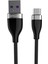 S82 Seramik Uçlu Micro USB Kablo 1m 3.1A - Siyah 1
