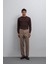 Bej Tapered Fit Erkek Pantolon 1