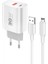 C89Q 1 Adet 30W Type-C ve 1 Adet 22.5W USB Çıkışlı Ekstra DL48 1m USB To Lightning Kablolu Pd Şarj Cihazı - Beyaz 1