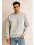 Düz Renk Oversize Üç Ip Erkek Sweatshirt 1