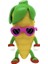 Stumble Guys 3'lü Mini Figür Seri 4 - Abducted Guy - Corn - Silver Skeleton 3
