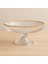 Cam Ayaklı Sunum Kase Meyvelik Tabak Altın Yaldızlı 24 x 11 cm 2
