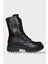 Kışlık Yandan Fermuarlı Uzun Kadın Bot Siyah - Siyah 1